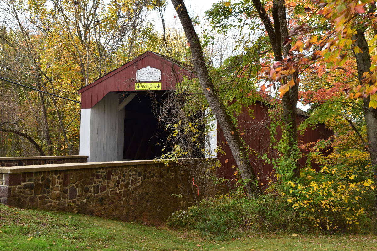 Pine Valley Covered Bridge in the fall