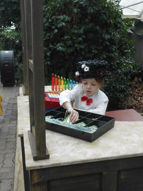 Child enjoying the Mary Poppins Garden