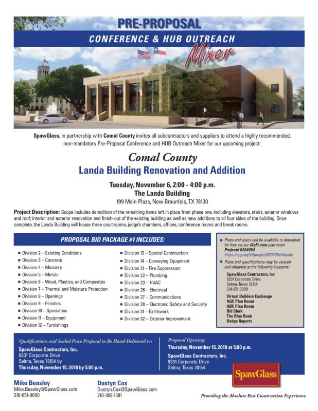 Comal County HUB and SpawGlass
