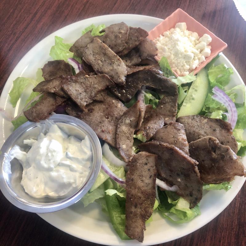 Gyro salad at Mediterranean Grill