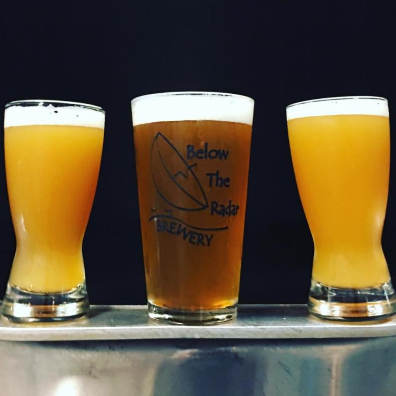 3 glasses of beer from Below the Radar Brewing Company in Huntsville, AL