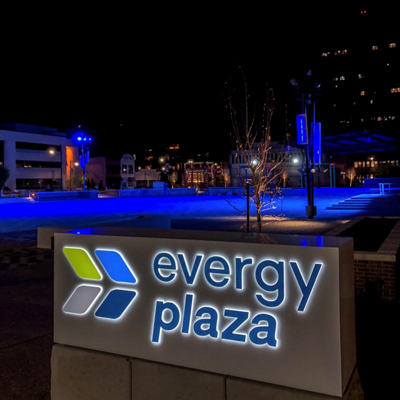 evergy plaza night