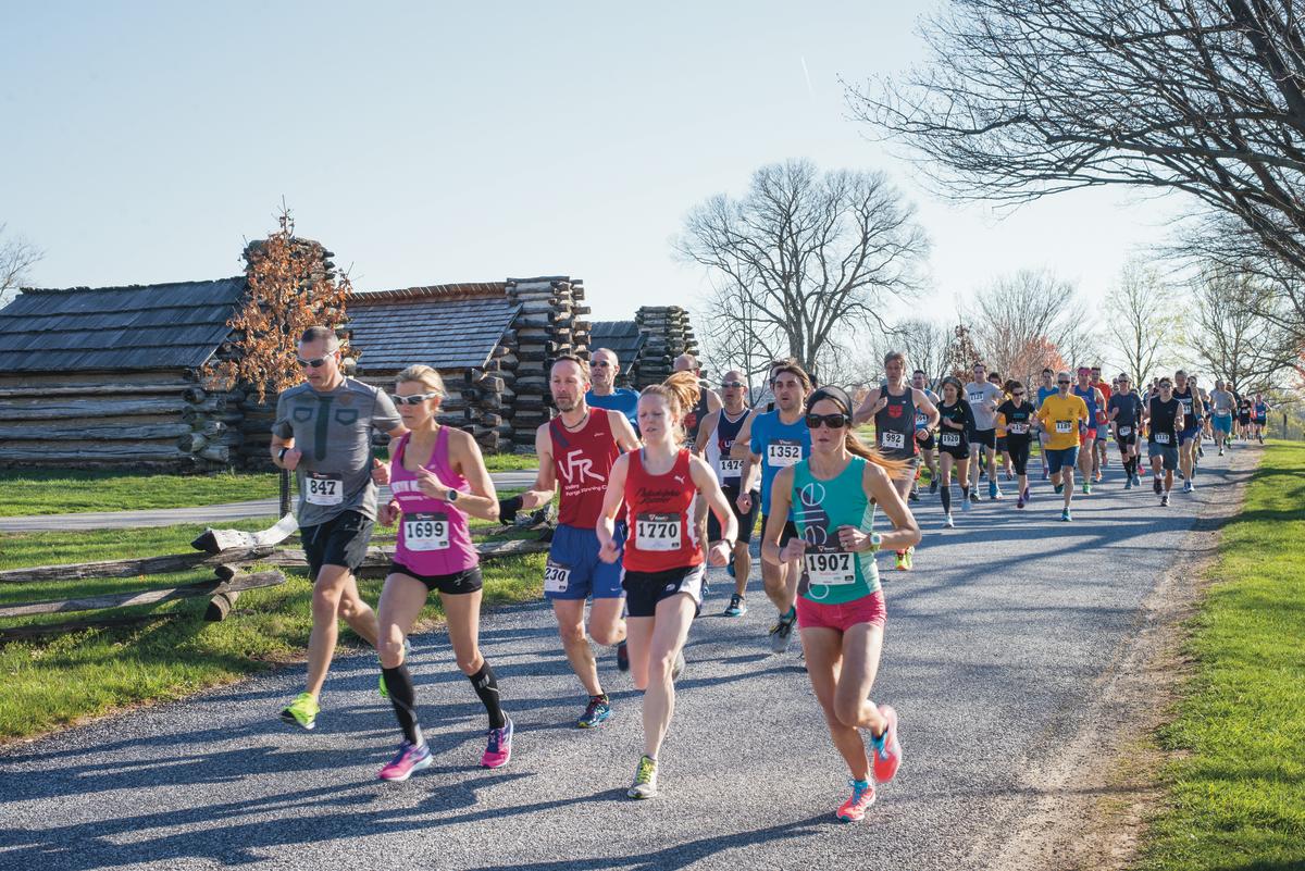 Runners at the Muhlenberg Brigade Huts