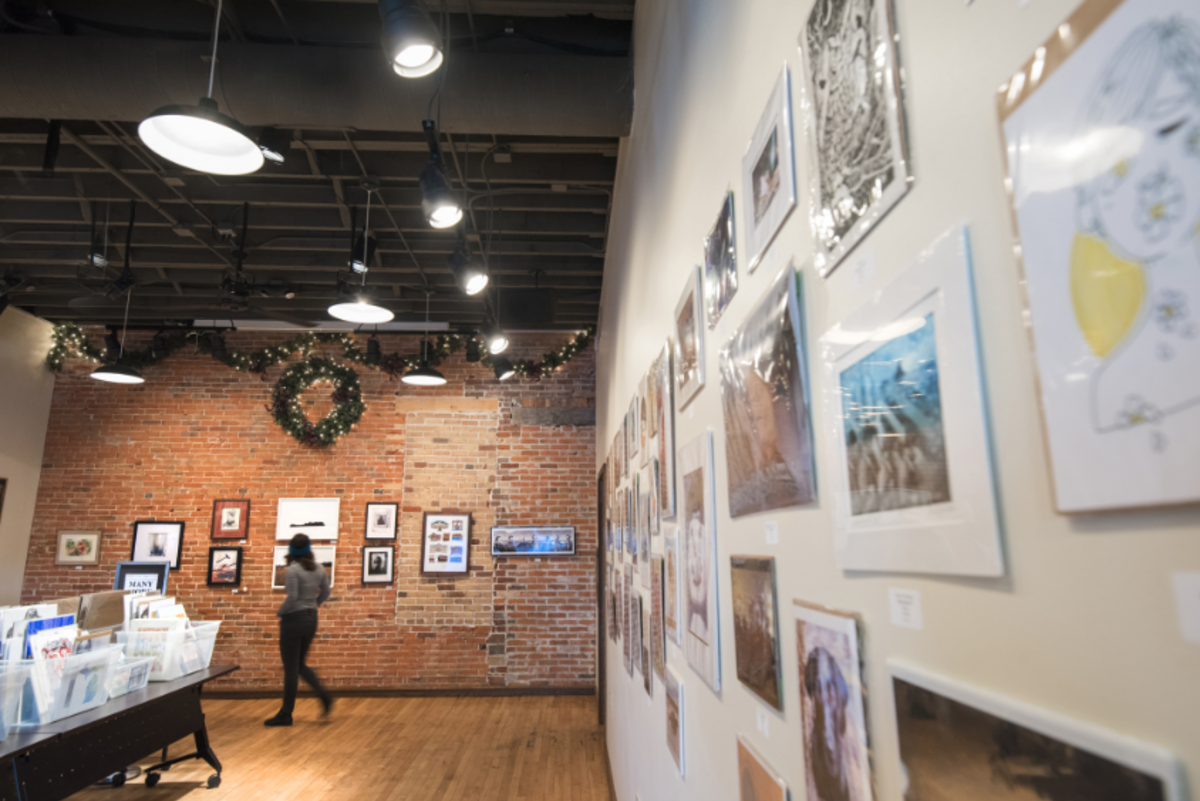 An art gallery at the Local Store in downtown Eau Claire