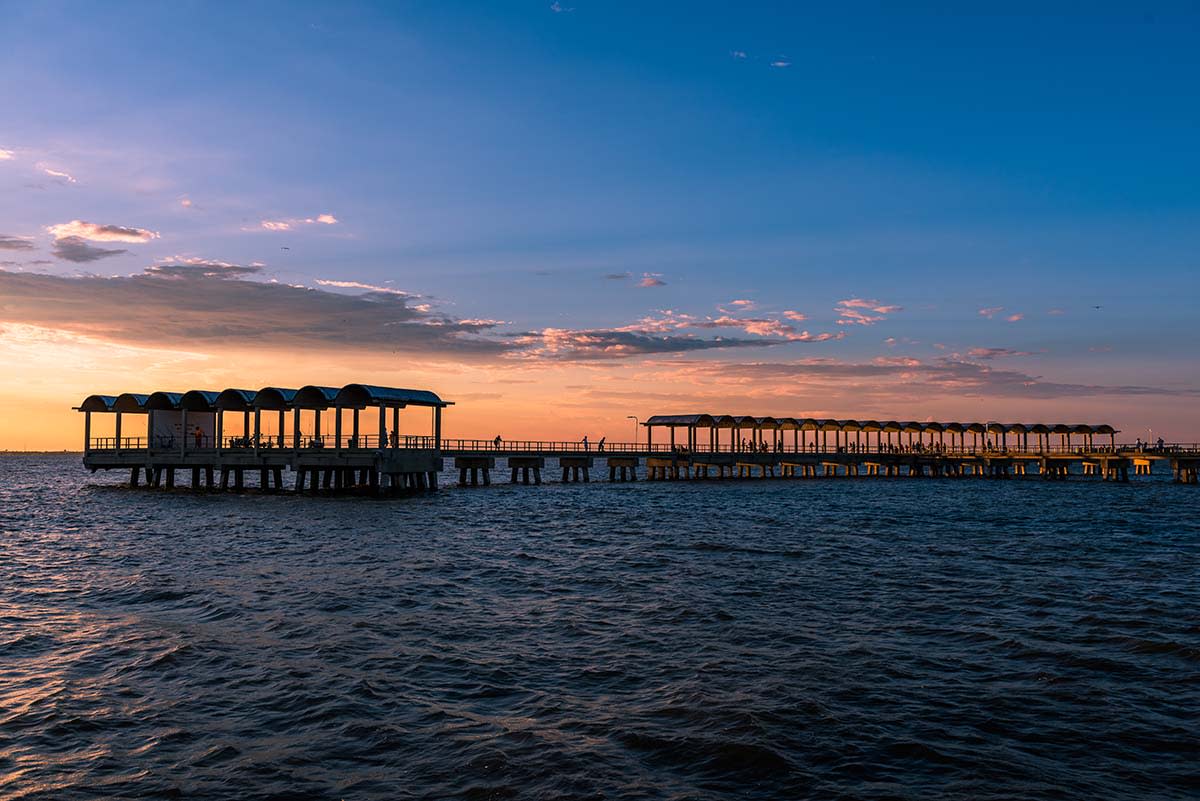 Fisherman along the Jekyll Island Pier