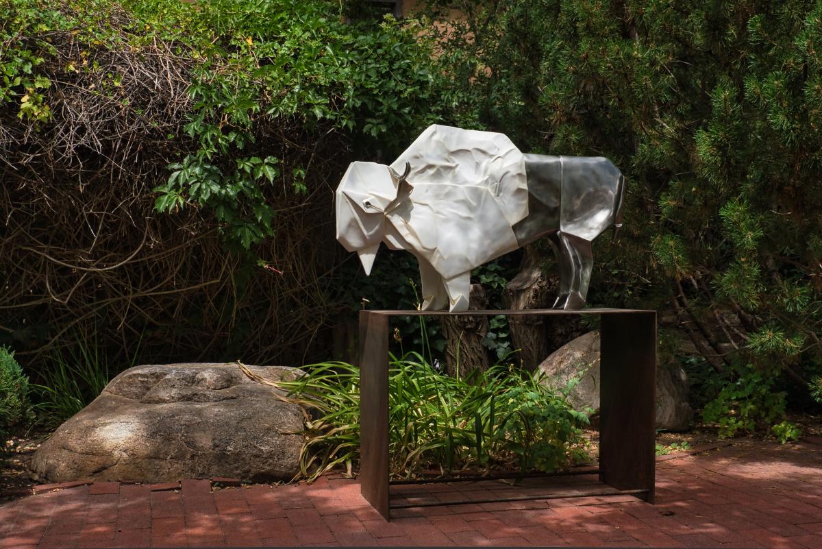 In the Folds: Tatanka Ska, Kevin Box's bison collaboration with Robert J. Lang at Kay Contemporary Art on Canyon Road