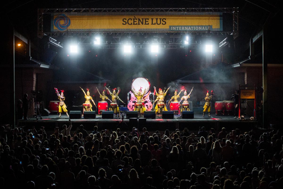 Outdoor performance at Festival International de Louisiane