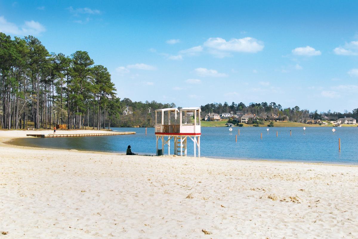 Sandy Beach view at Lake Tobesofkee