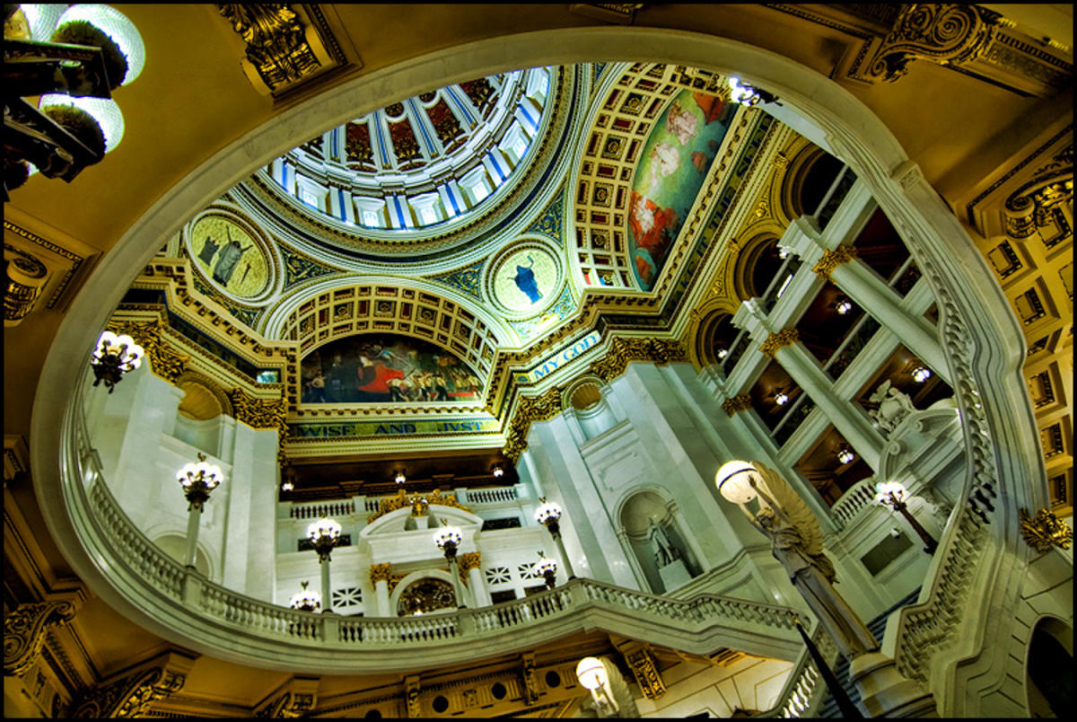 PA Capitol Complex-Harrisburg-Round Lobby-Interior