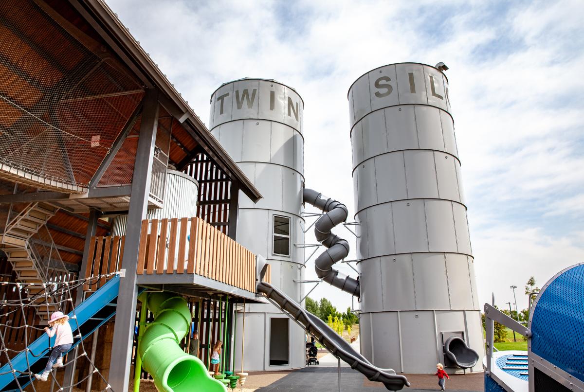 Twin Silo Park Slides
