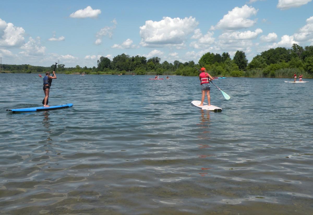 Paddle boarding with Driftwood Water Adventures