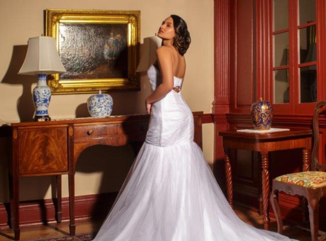 Bride in Library