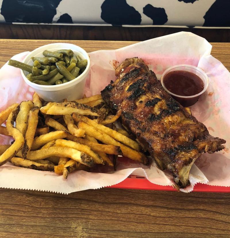 Fries, Green beans and Ribs From Beach Bully In Virginia Beach