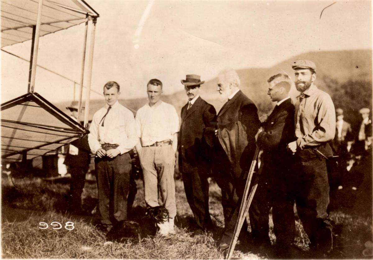 AEA group with Glenn Curtiss and Alexander Graham Bell courtesy Glenn H Curtiss Museum