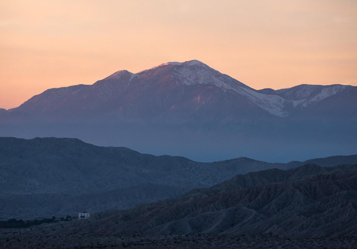 San Gorgonio Mountain at sunset