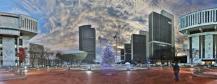 The Hyde Collection Purchase Award, Alex Nye, Plaza 4D, 2010, digital photograph, 16 x 58 in.