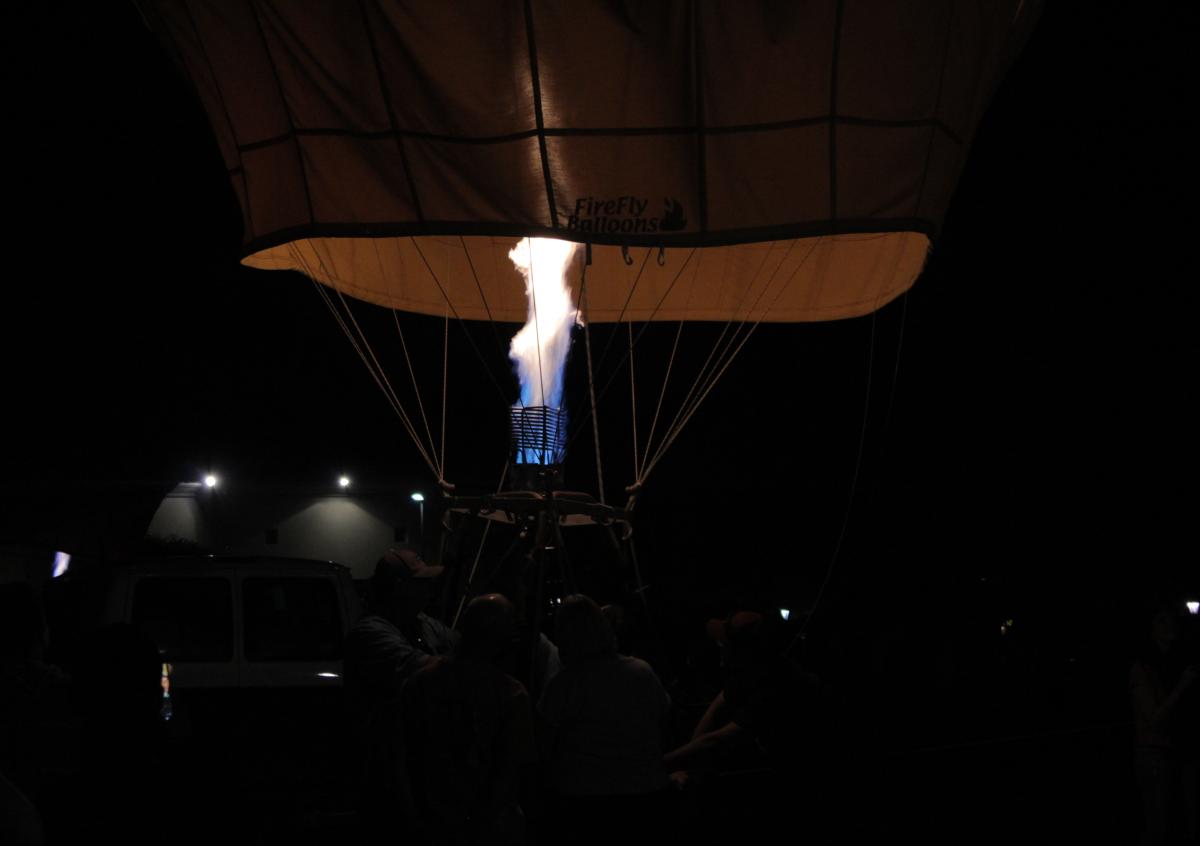 Hot Air Balloon flame burning inflating Hot Air Balloon