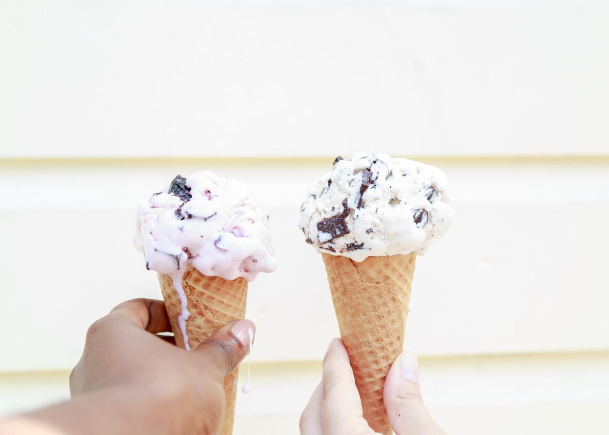 Ice cream cones from Parkridge Creamery in Howard County