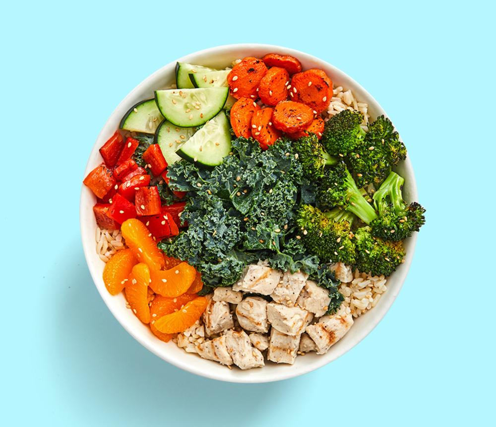 Asian Peanut Chicken Grain Bowl