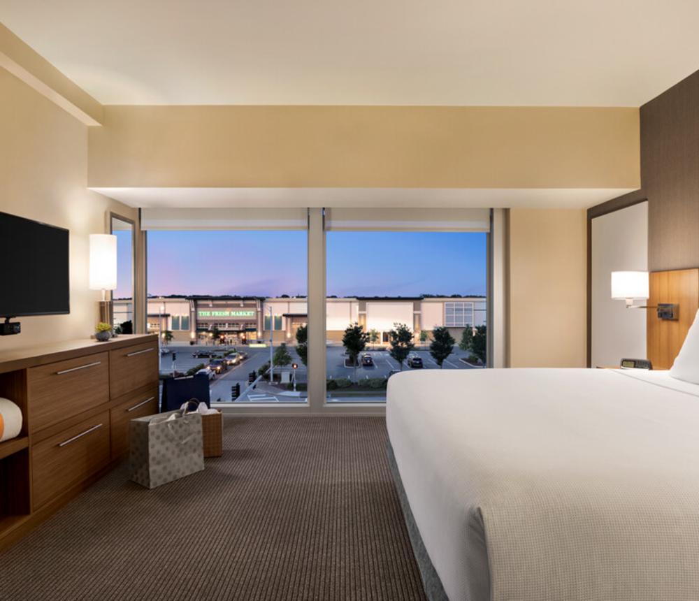view from the one bedroom suite sleeping area
