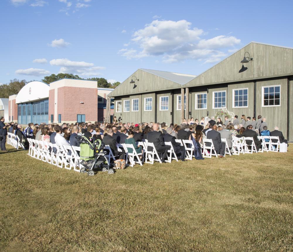 WWI Hangar Outdoor Ceremony