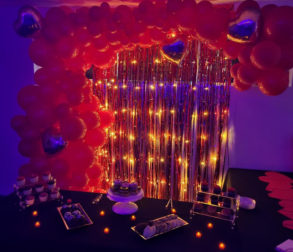 V Day Dessert Table