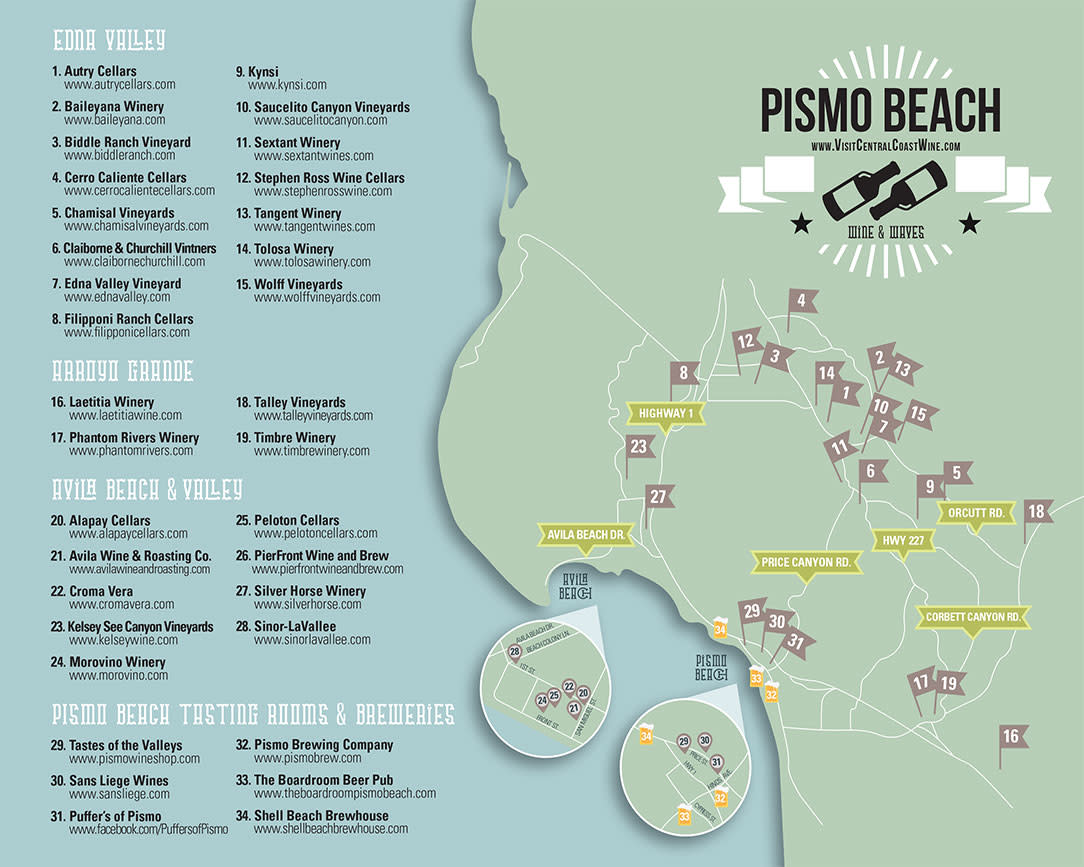 Central Coast Wine Map