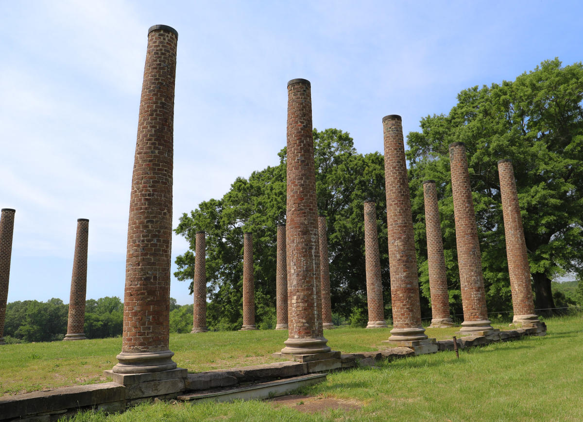 Pillars from a ruin building in Florence, AL 