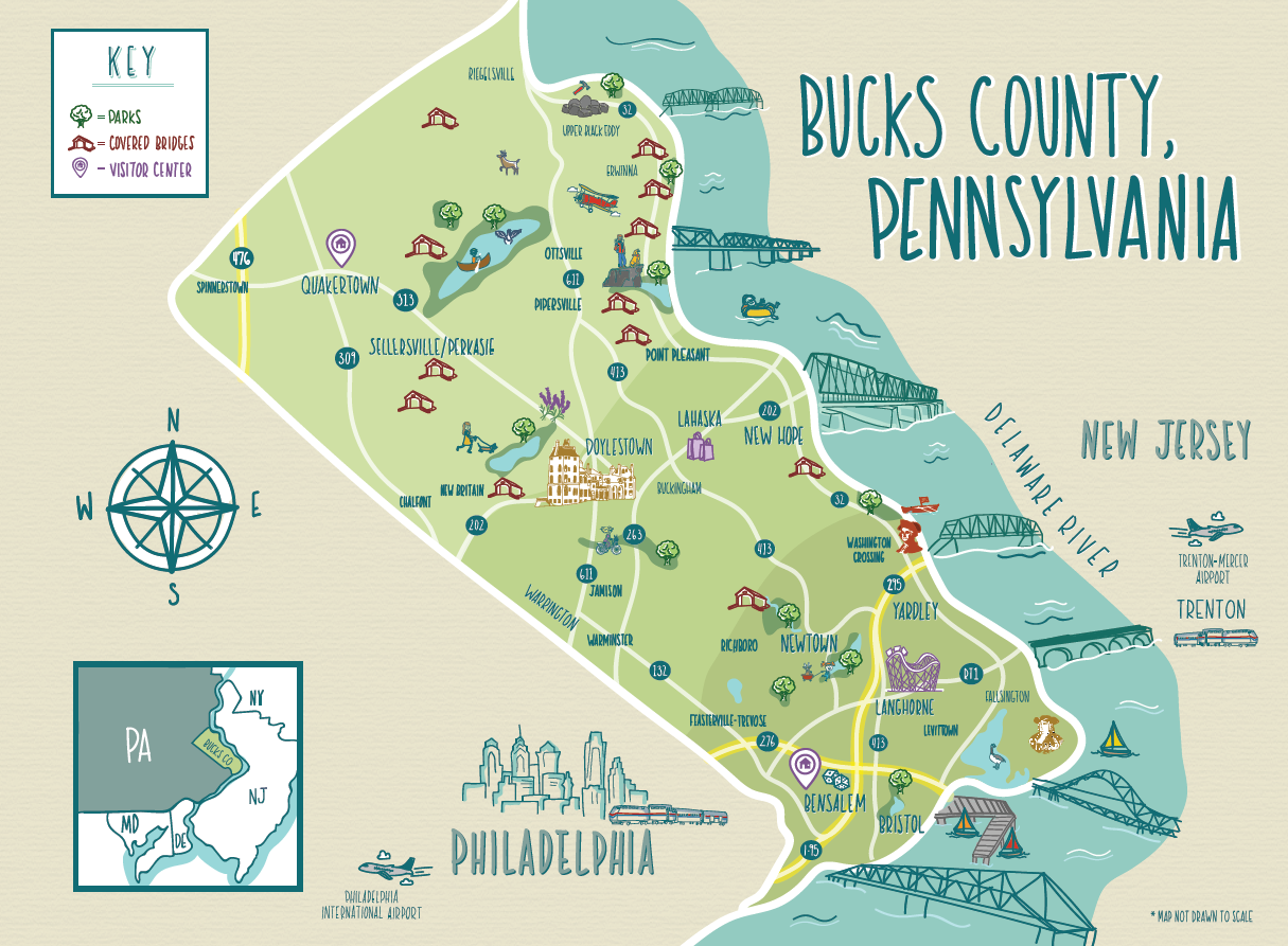 map of bucks county Bucks County Map map of bucks county