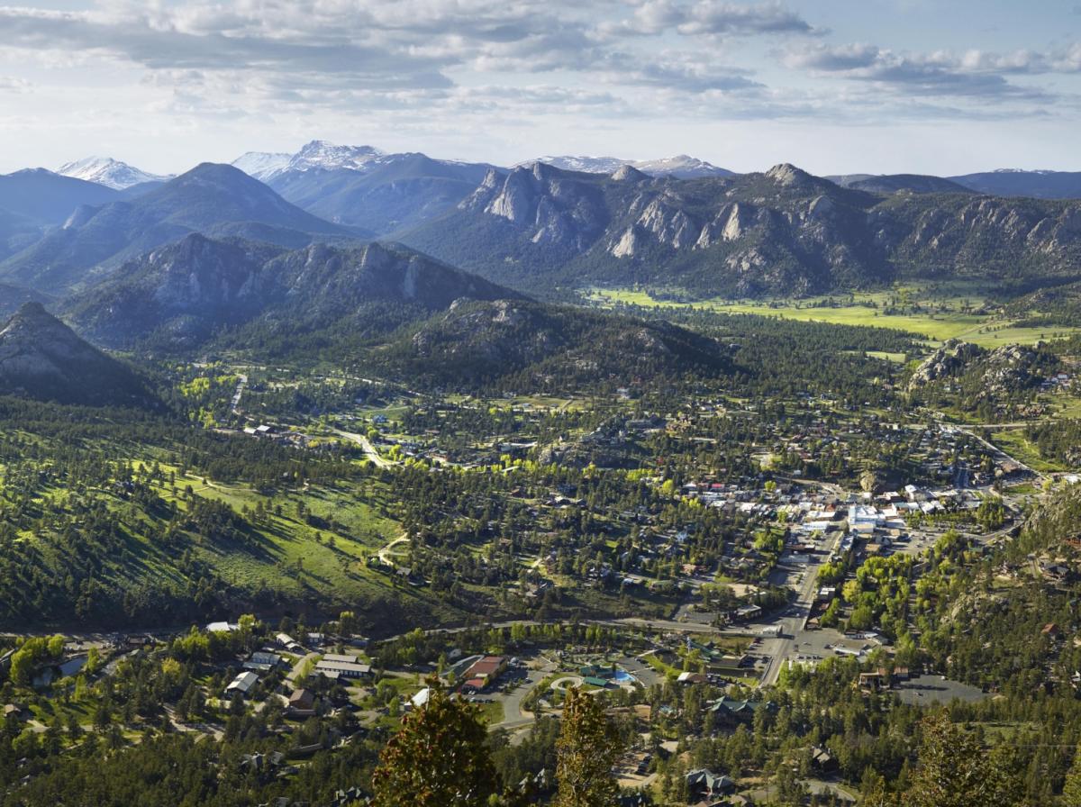 Village of Estes Park from Above