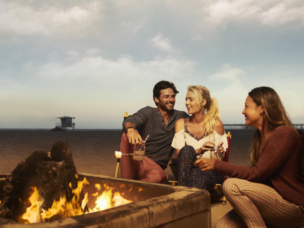Beach Bonfire Pits in Huntington Beach