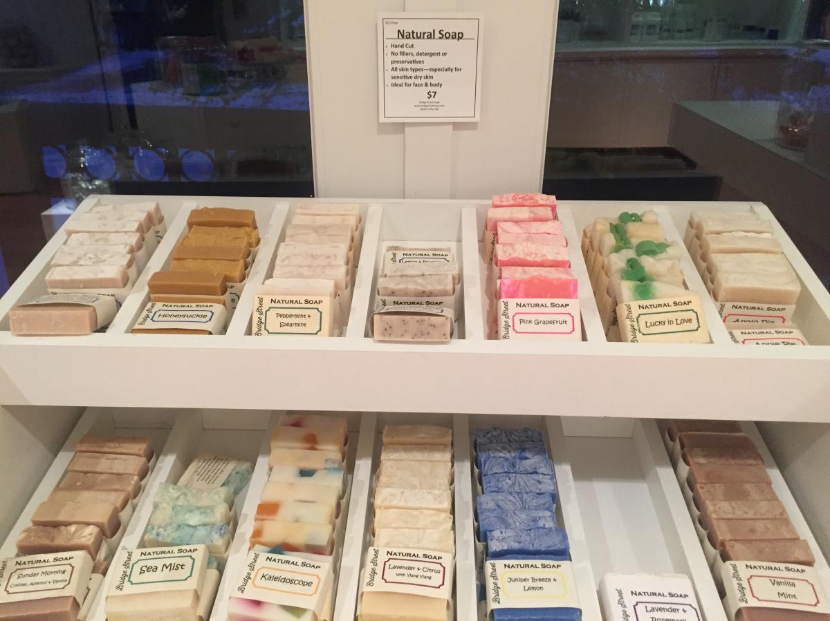 Soap display Bridge Street Soap Company