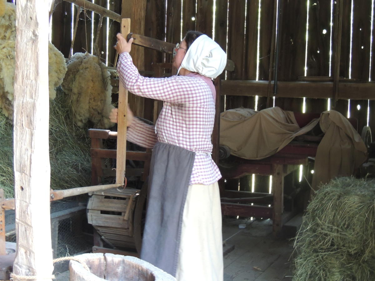Butter-Churning Demonstrations in the Bank Barn at Quiet Valley