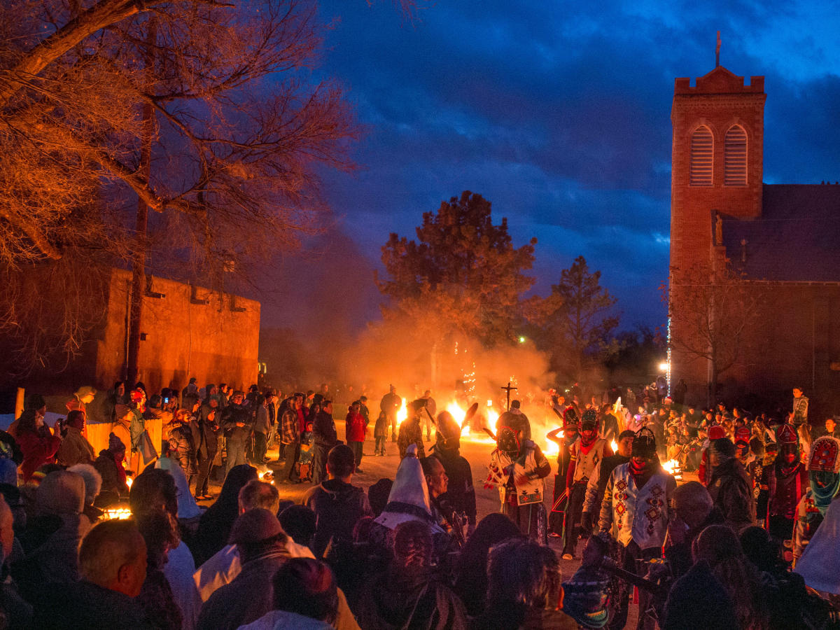 First Place: Details, Ohkay Owingeh Pueblo Los Matachines and Pine by Norman Doggett