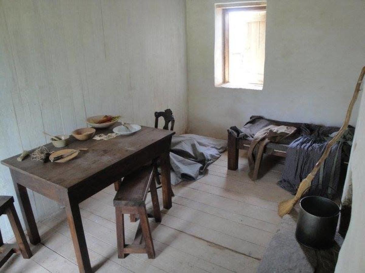 Interior view of the Ben Lomond Slave Quarter