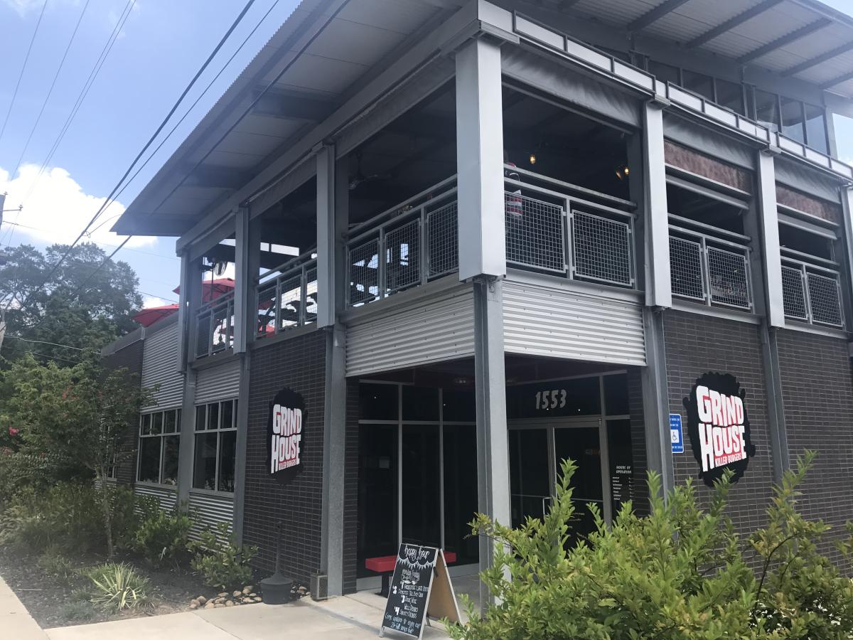 The outdoor, rooftop patio at Grindhouse.