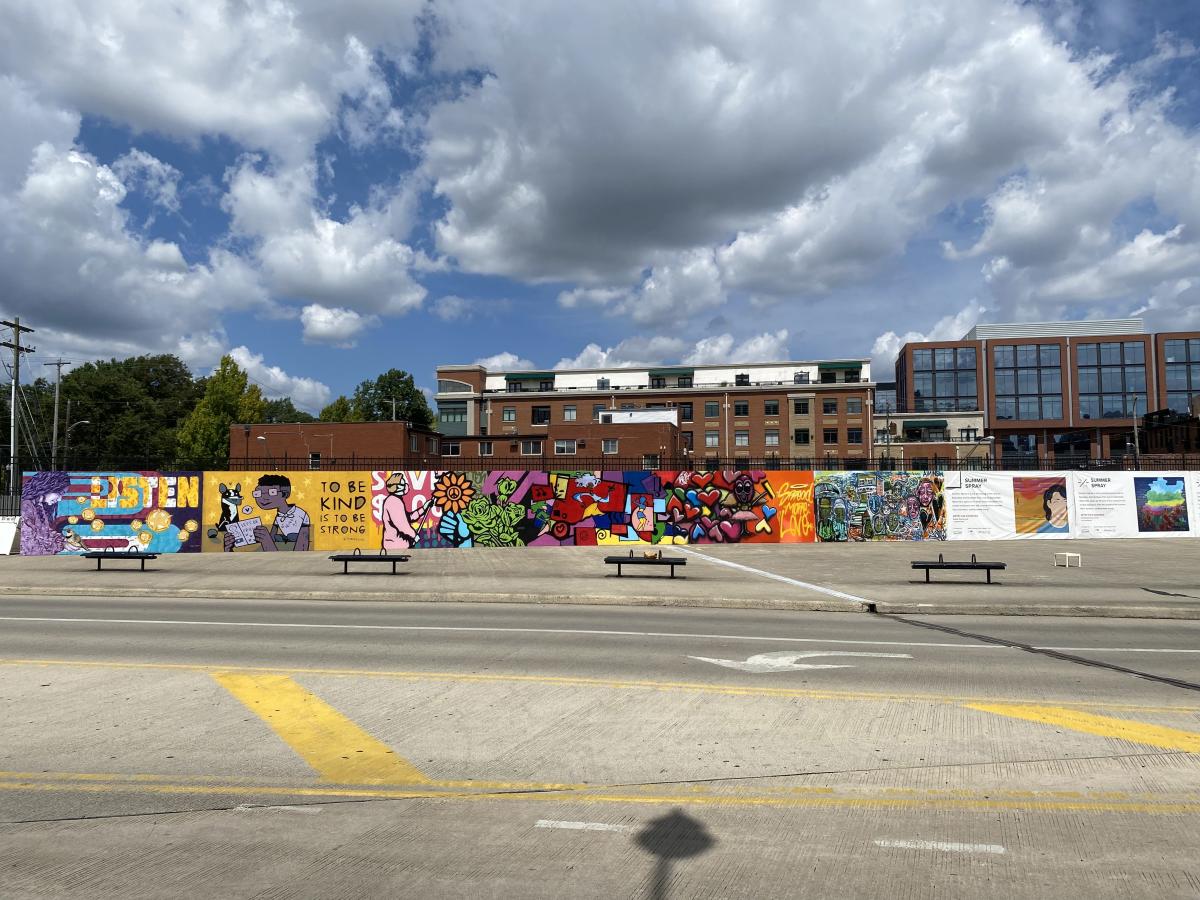 Short North Summer Spray project in progress