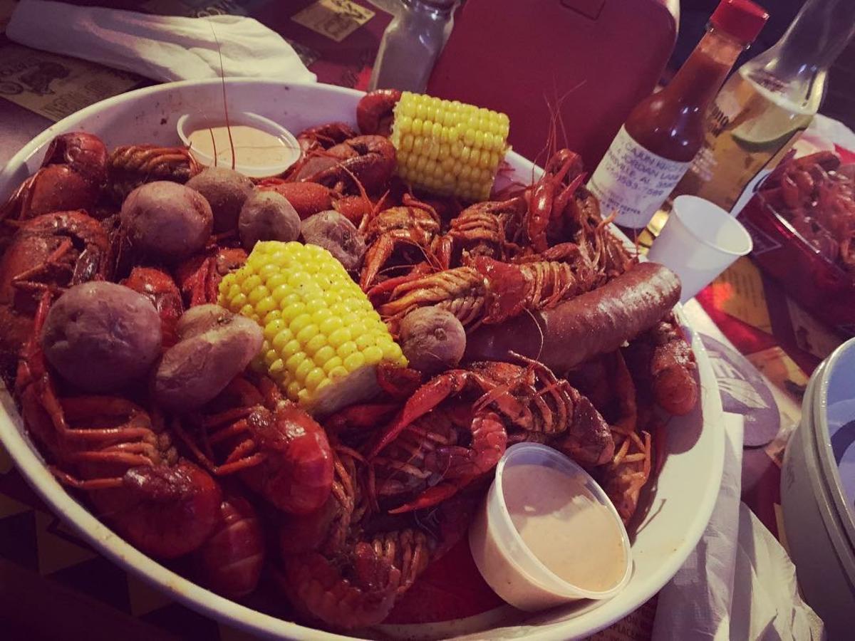 Crawfish boil at Tim's Cajun Kitchen in Huntsville, AL