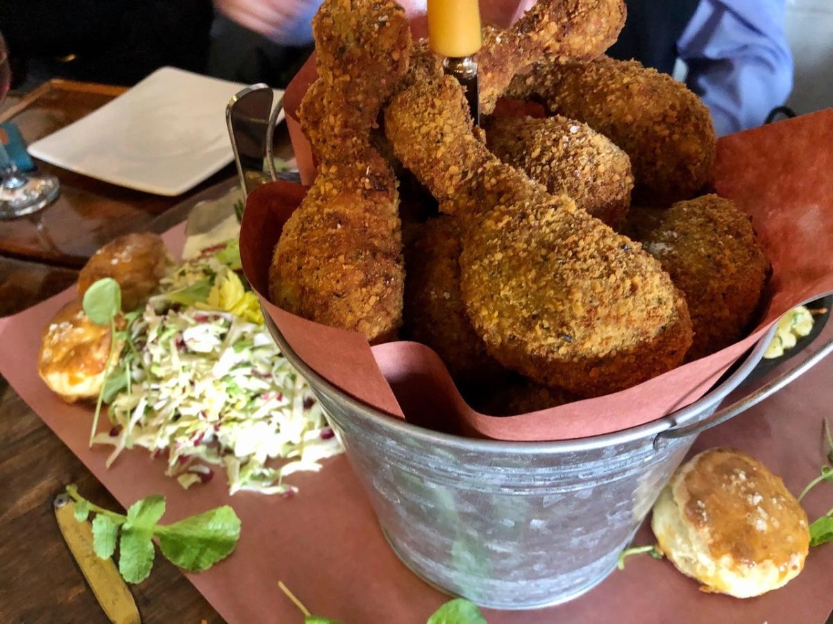 Fried Chicken platter at Provisions at Kettle River Brewing