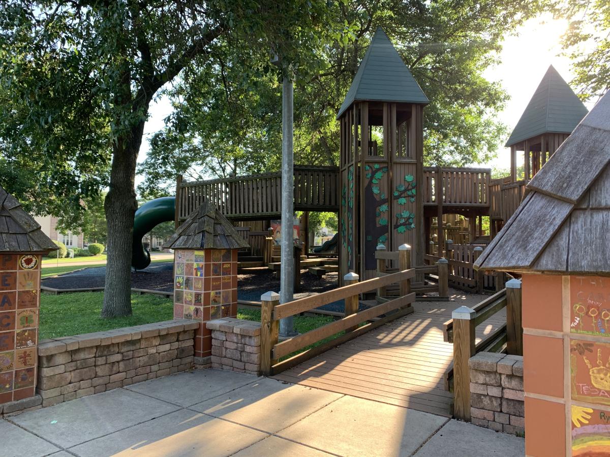 Entrance to the Sun Prairie Dream Park playground