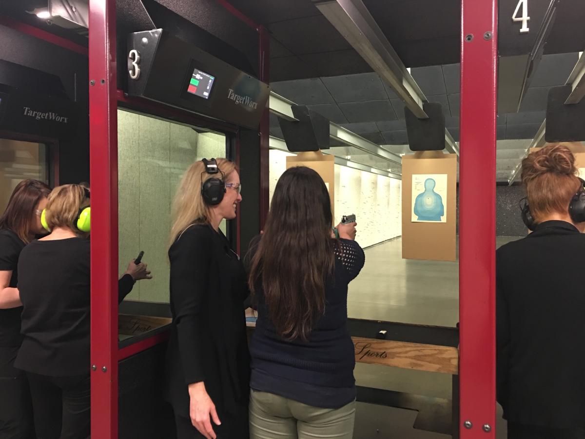 Women shooting at Elite Shooting Sports firing range