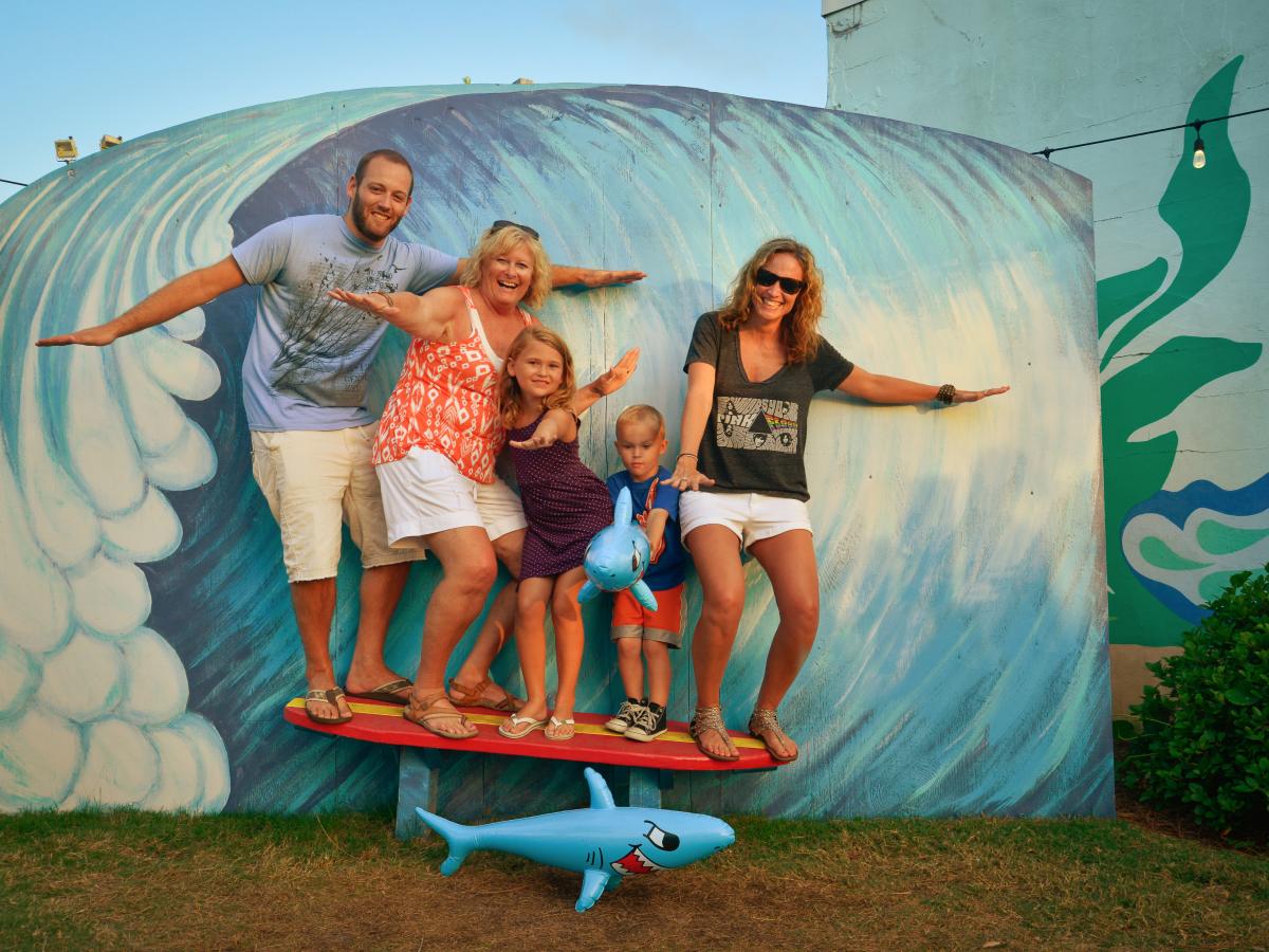 Carolina Beach Wave Family