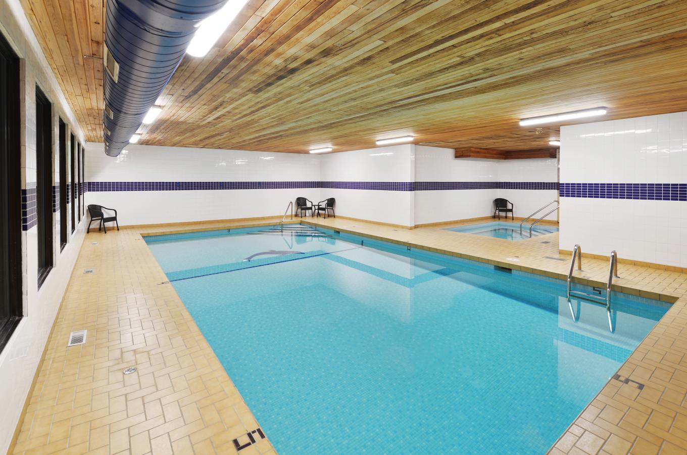 indoor pool and hot tub
