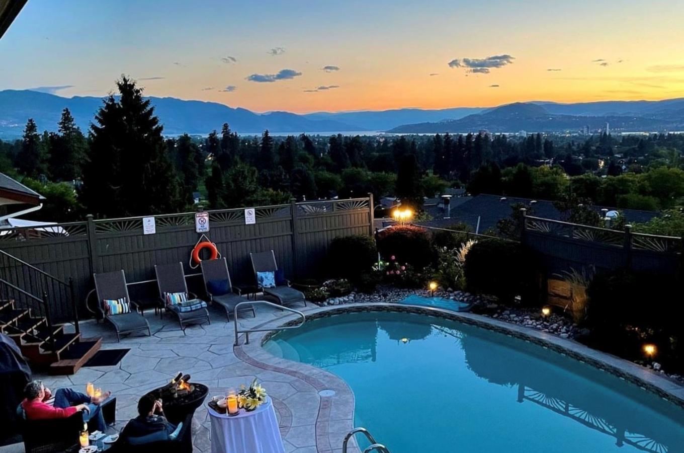 Poolside Happy Hour at Sunset