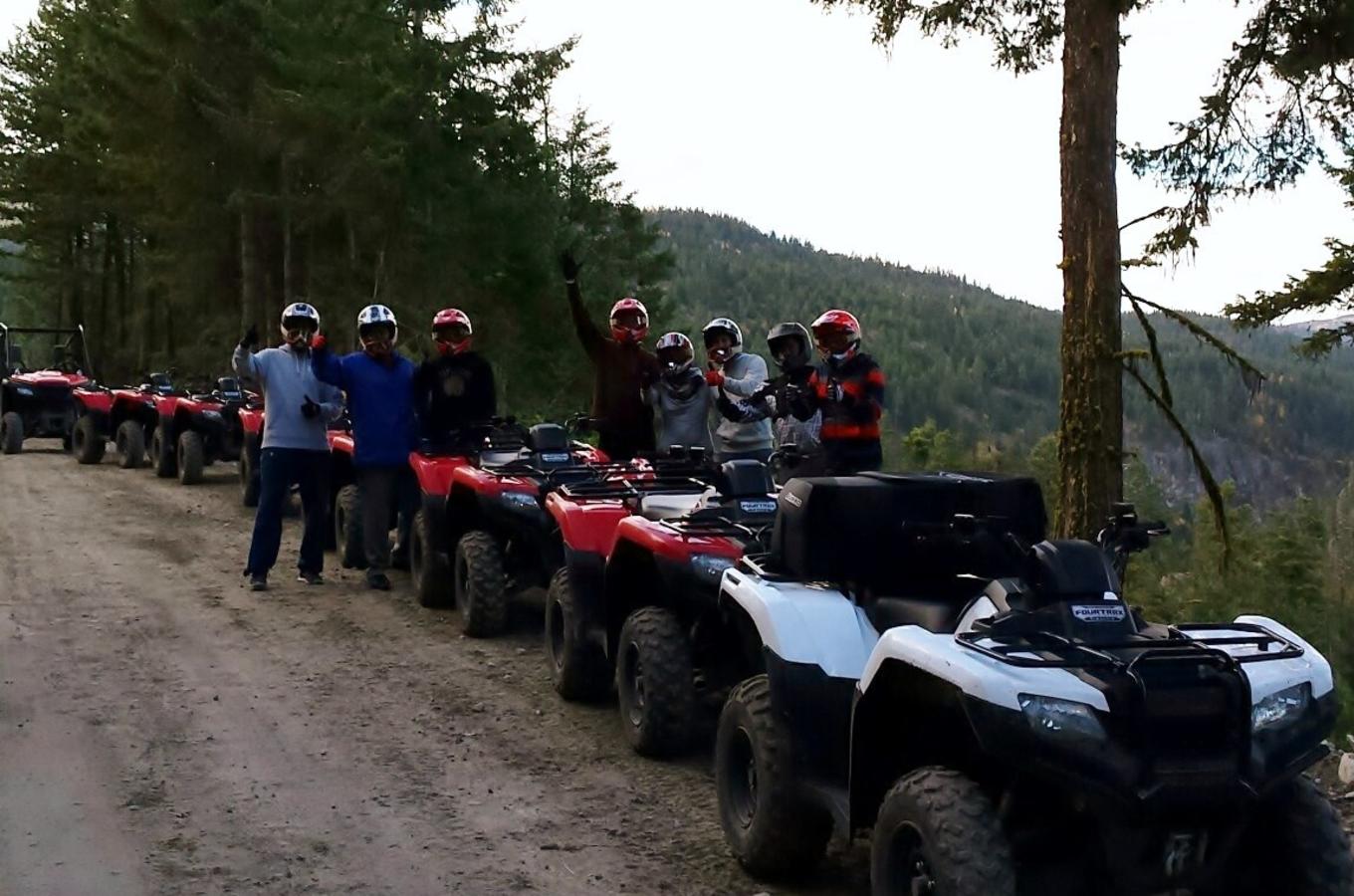 Okanagan ATV Tours having fun in the fall