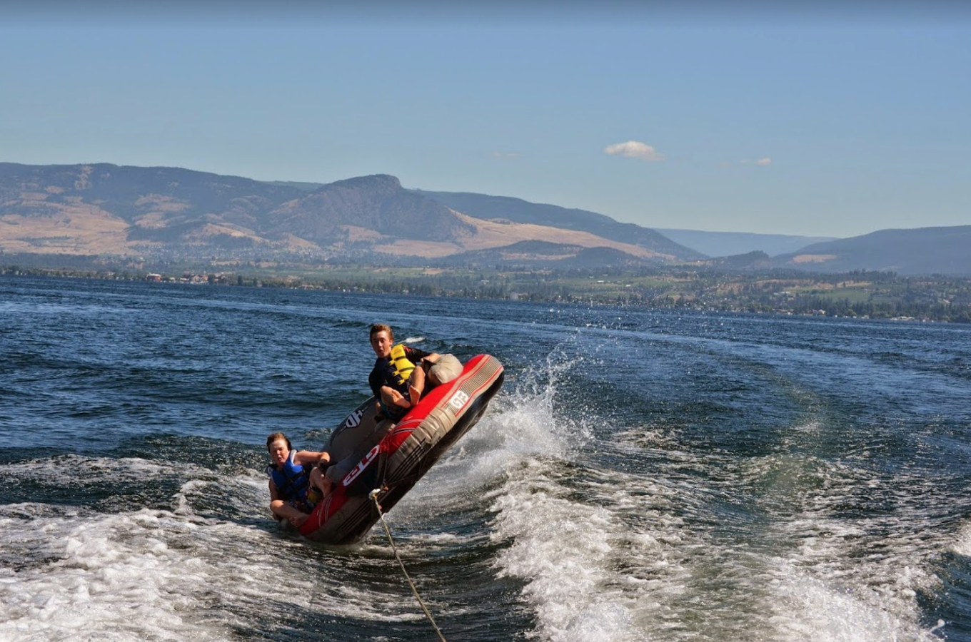 Tubing on Okanagan Lake