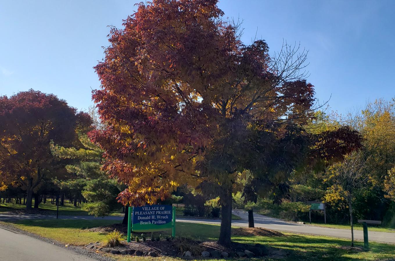 Wruck Pavilion sign Prairie Springs Park