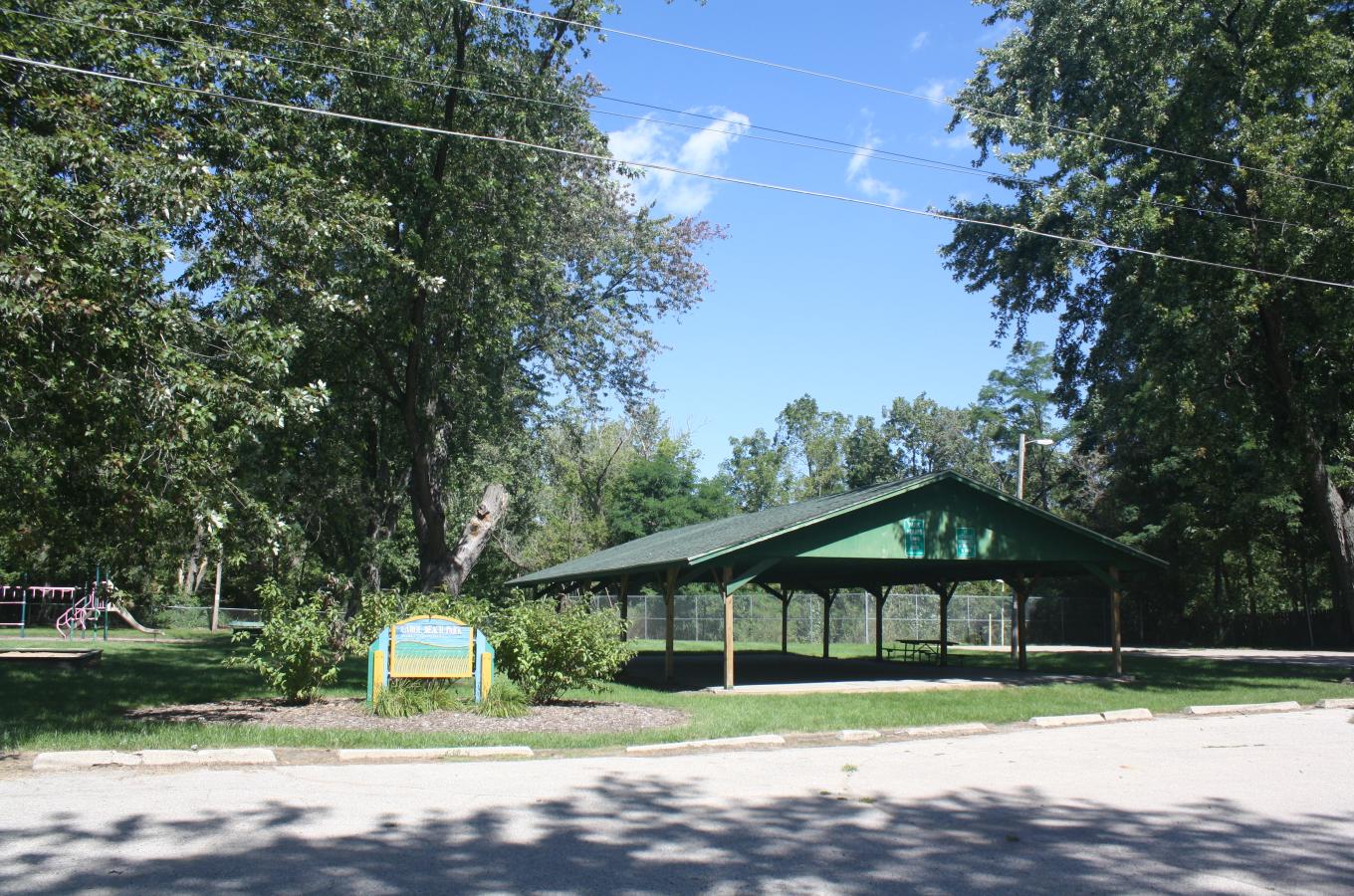 Carol Beach Park sign and shelter V Pic