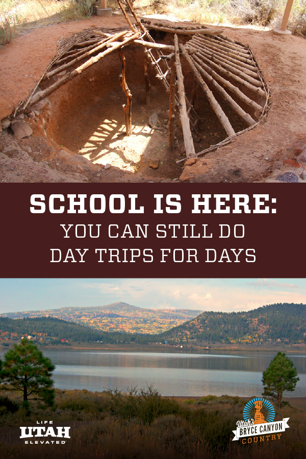These Utah day trips are great options even during the school year! A few examples of these Utah road trip ideas are Panguitch Lake, Bryce Canyon National Park, Anasazi State Park Museum and more! 