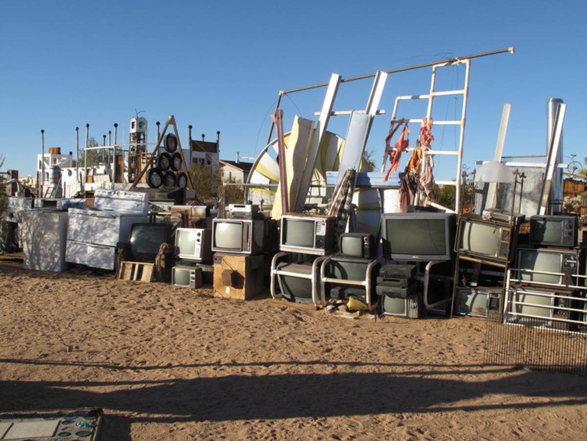 A sculpture at the Noah Purifoy Outdoor Museum in Joshua Tree.